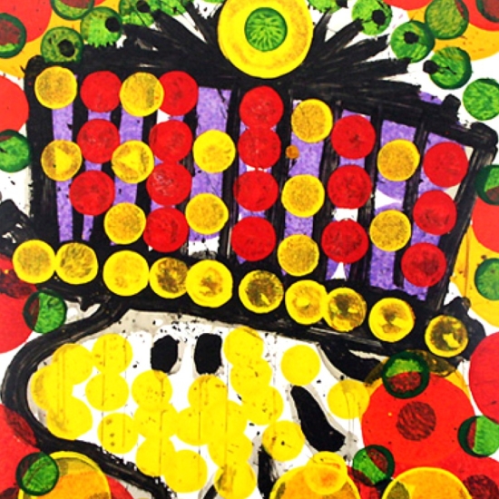 トム・エバハートの絵画作品　タイトルは、BIRDS OF PARADISE